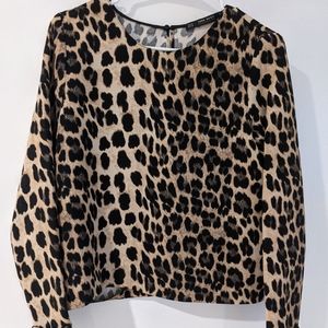 Zara leopard print top